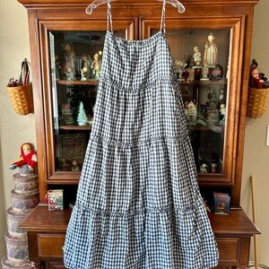 Rails Blue and White Checkered Dress